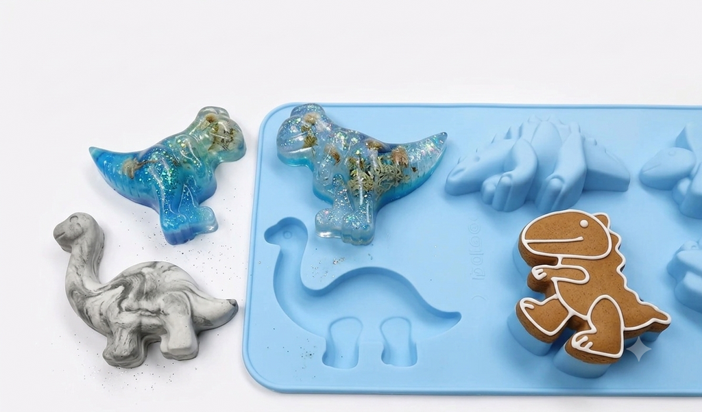 6 Cavity Dinosaur Mould