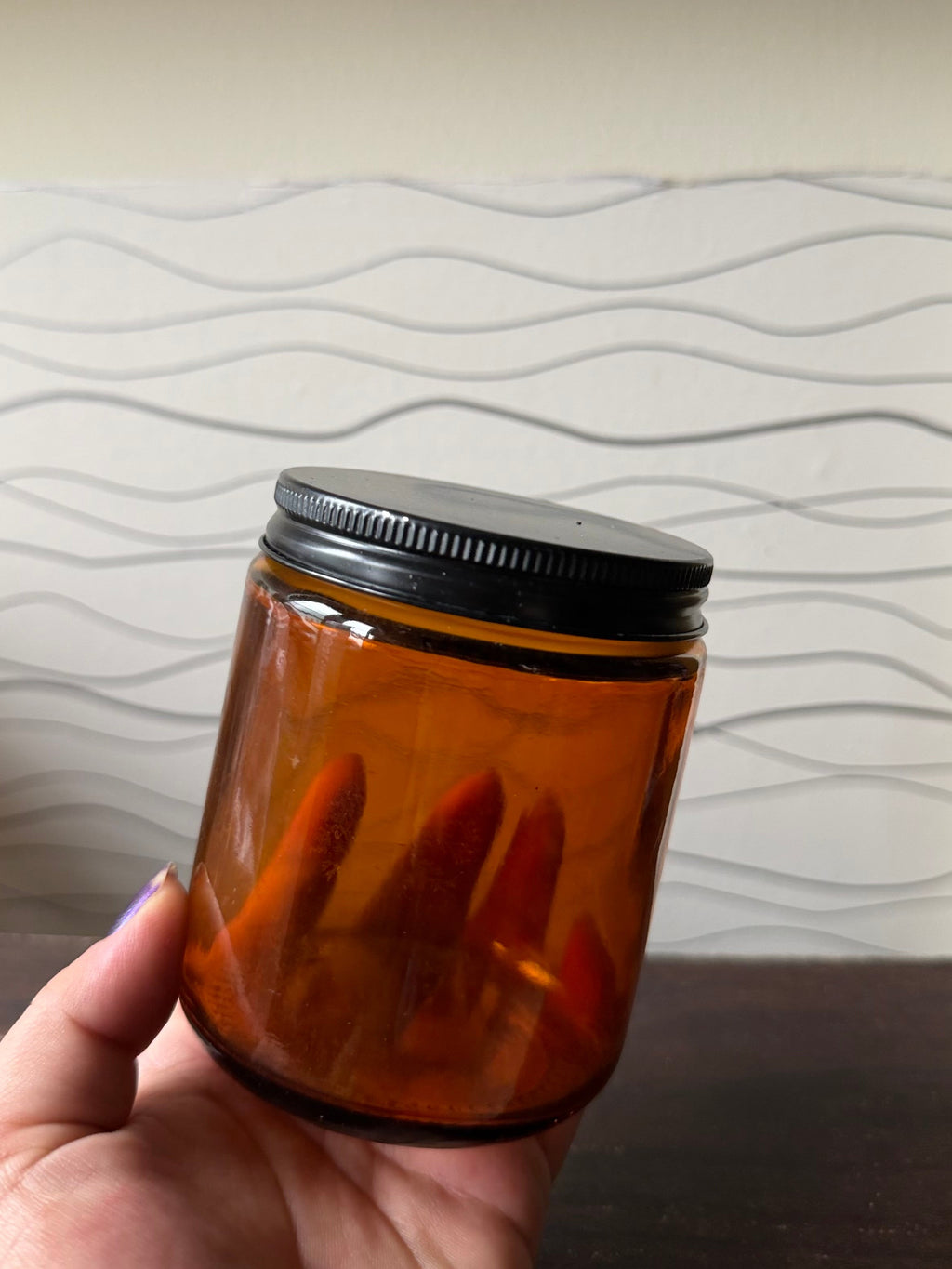 Amber Glass Jar