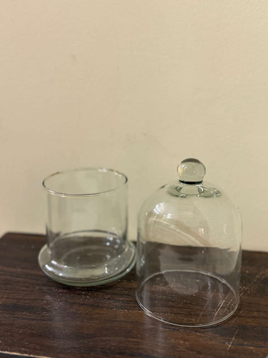 Premium Glass Bell Jar with Classic Dome Cover Set