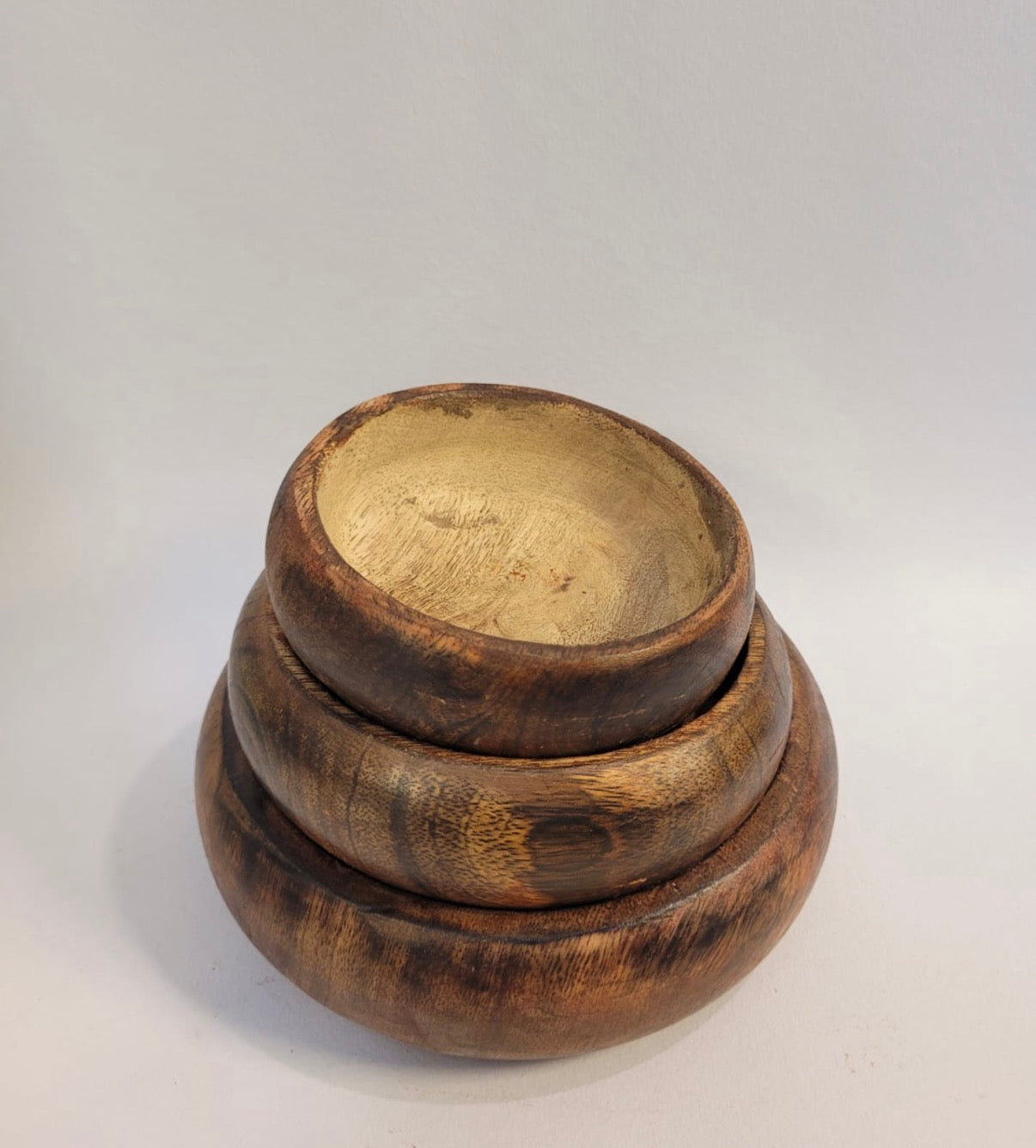 Multi-Size Round Wooden Urli & Candle Bowl (4, 5 & 6 Inch)