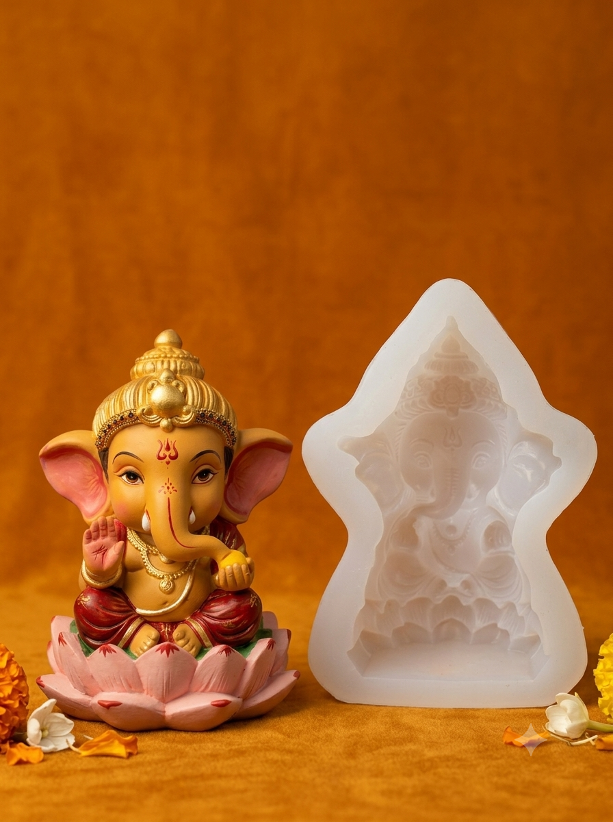 Lotus Lord Ganesha Mould