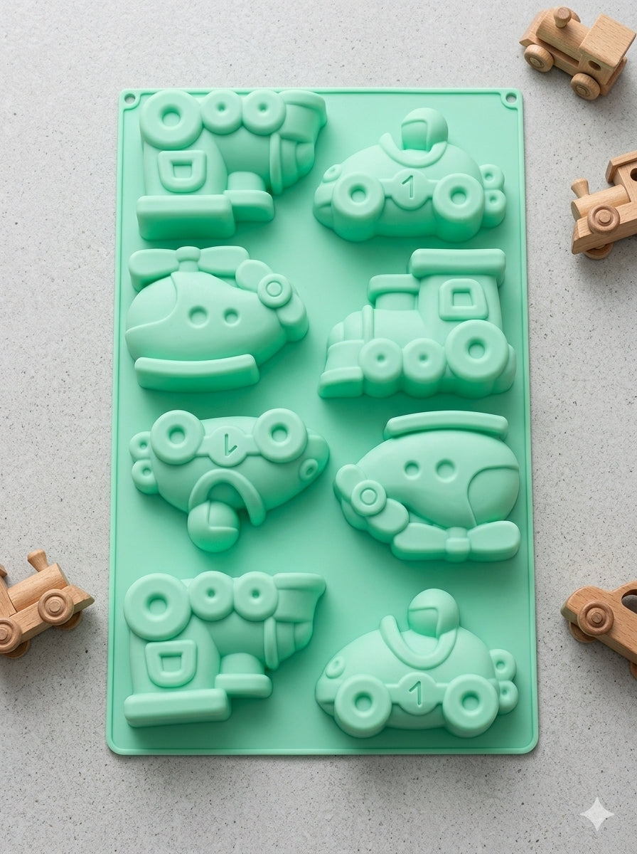 8-Cavity Toy Vehicles Mould