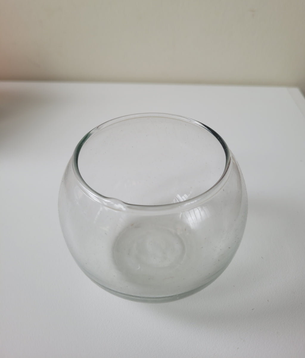 Round Clear Glass Votive Candle Bowl (300ml)