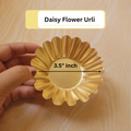 Golden Daisy Flower Metal Urli Candle Containers (3" & 3.5")