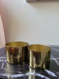 Golden Cylinder Metal Urli Candle Container (2.5" & 3")