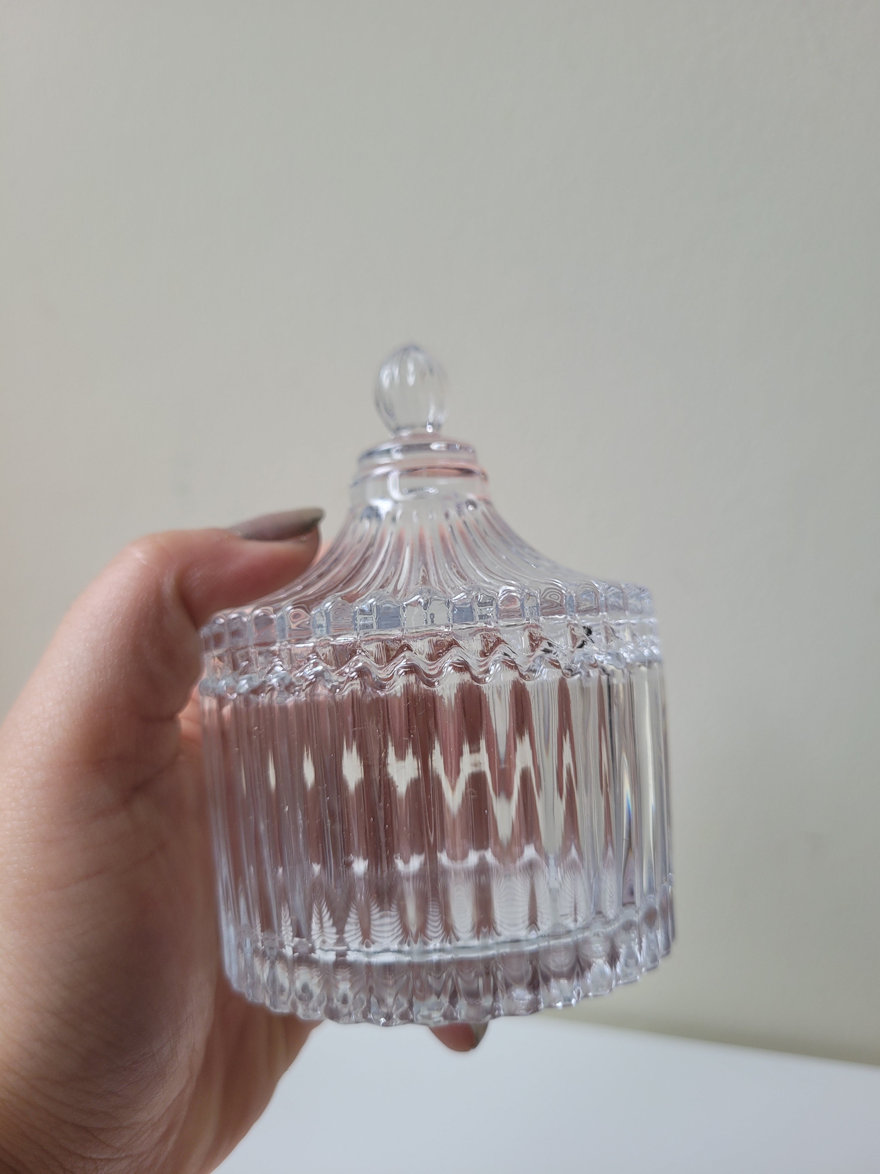 Clear Lining Glass Crown Jar with Lid (100ml)