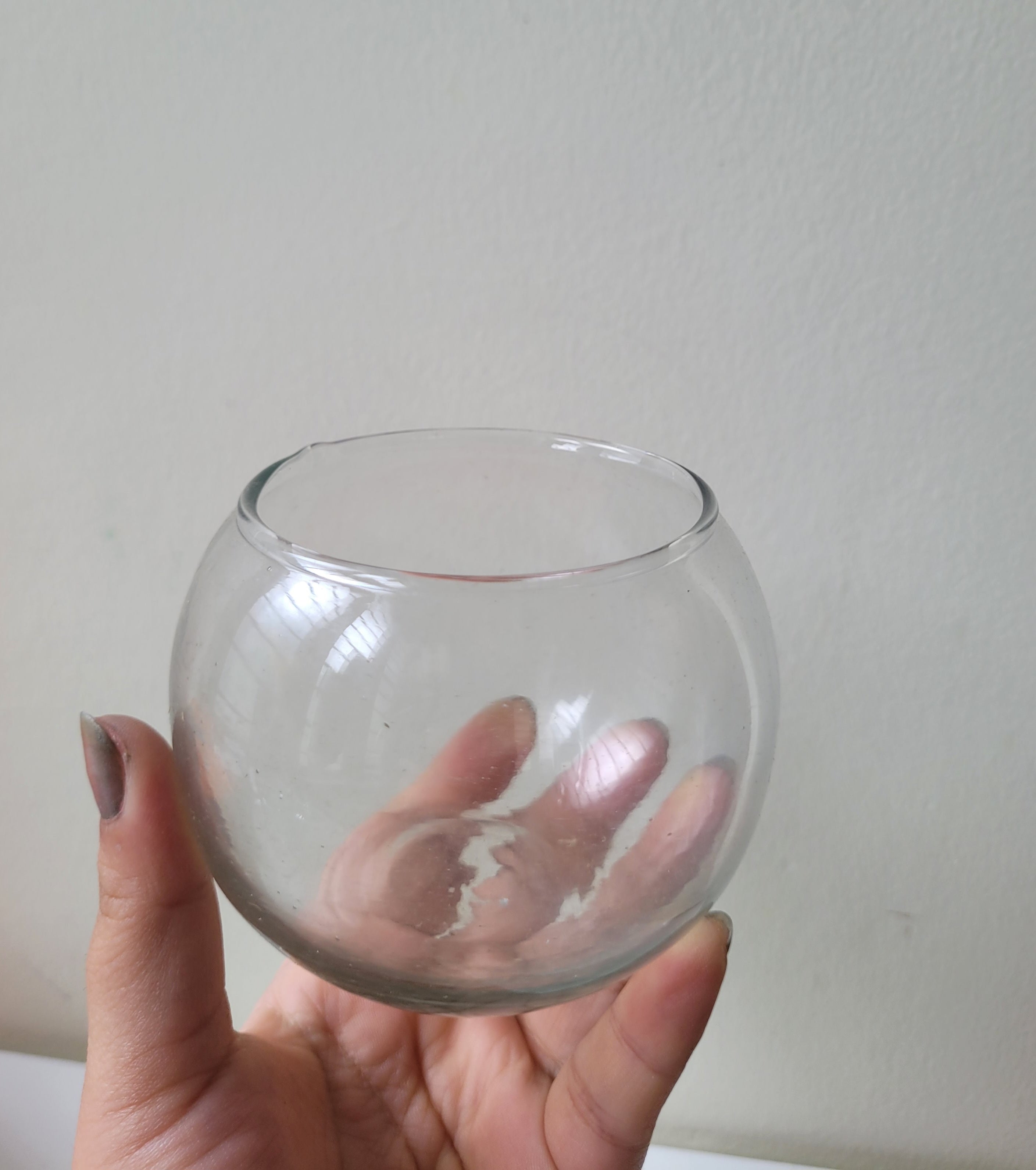 Round Clear Glass Votive Candle Bowl (300ml)