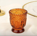 Amber Glass Vintage Candle Jar