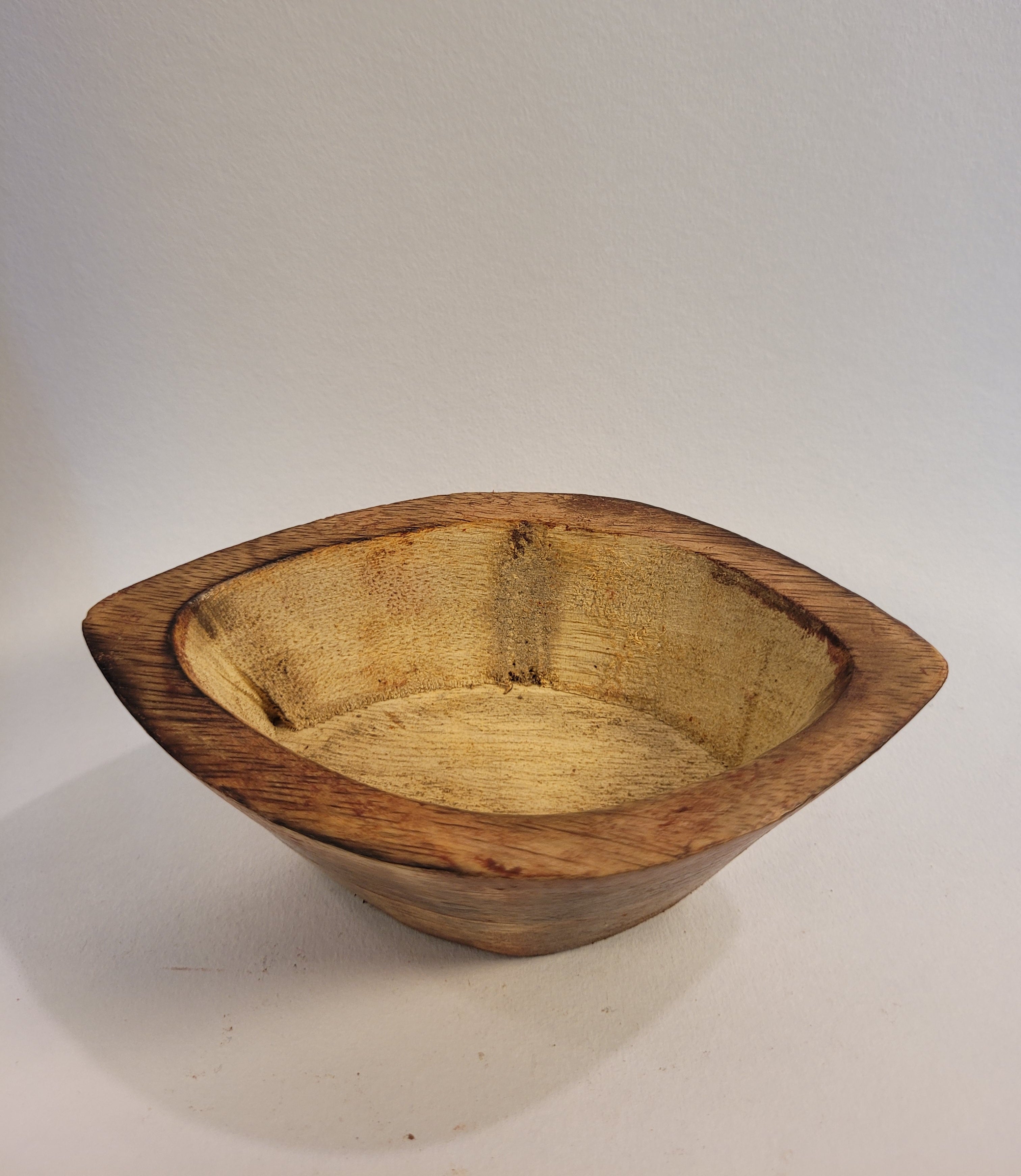 Conch Boat Shaped Wooden Candle Bowl (4")
