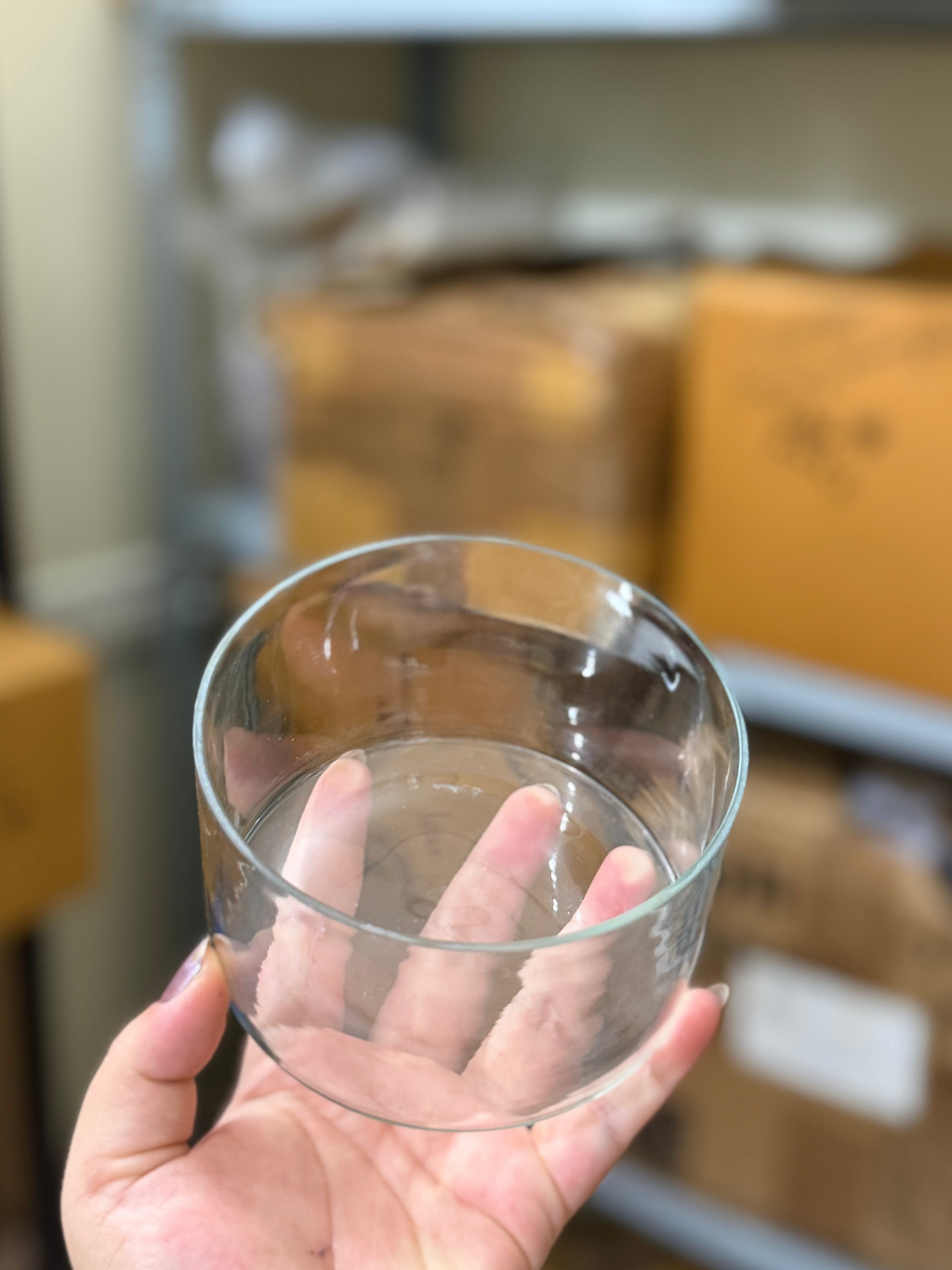Round Glass Candle Bowl (4-Inch)