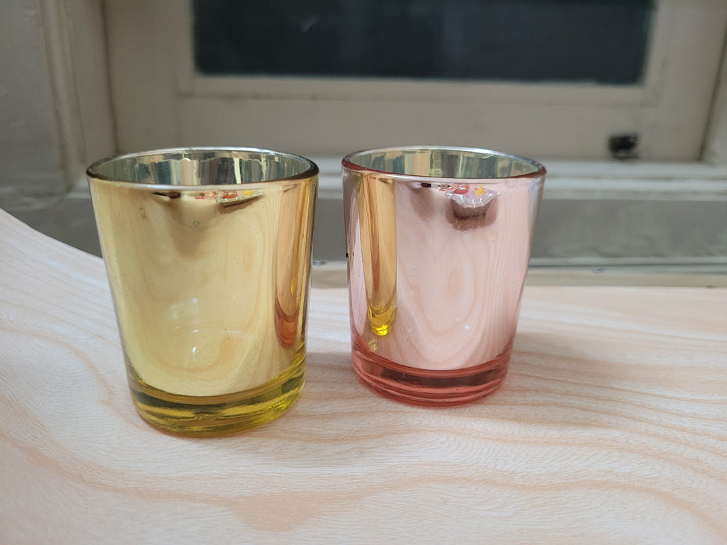 Mercury Finish Glass Candle Shot Jar (2 x 2.2 Inch)