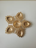 Golden Multi Om Diya Urli (7.5")