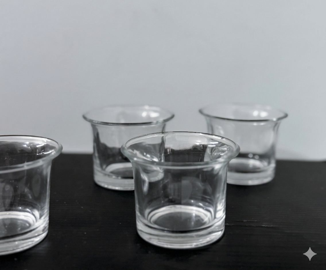 Butterbot Flared Glass Tealight (1.7 x 1.8 Inch)