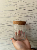 Clear Glass Candle Jar with Cork Lid (3" x 3")