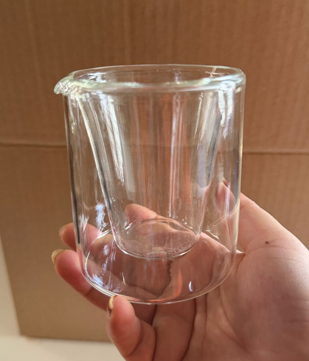 Borosilicate Double-Walled Massage Candle Jug Jar with Pour Spout (100ml)