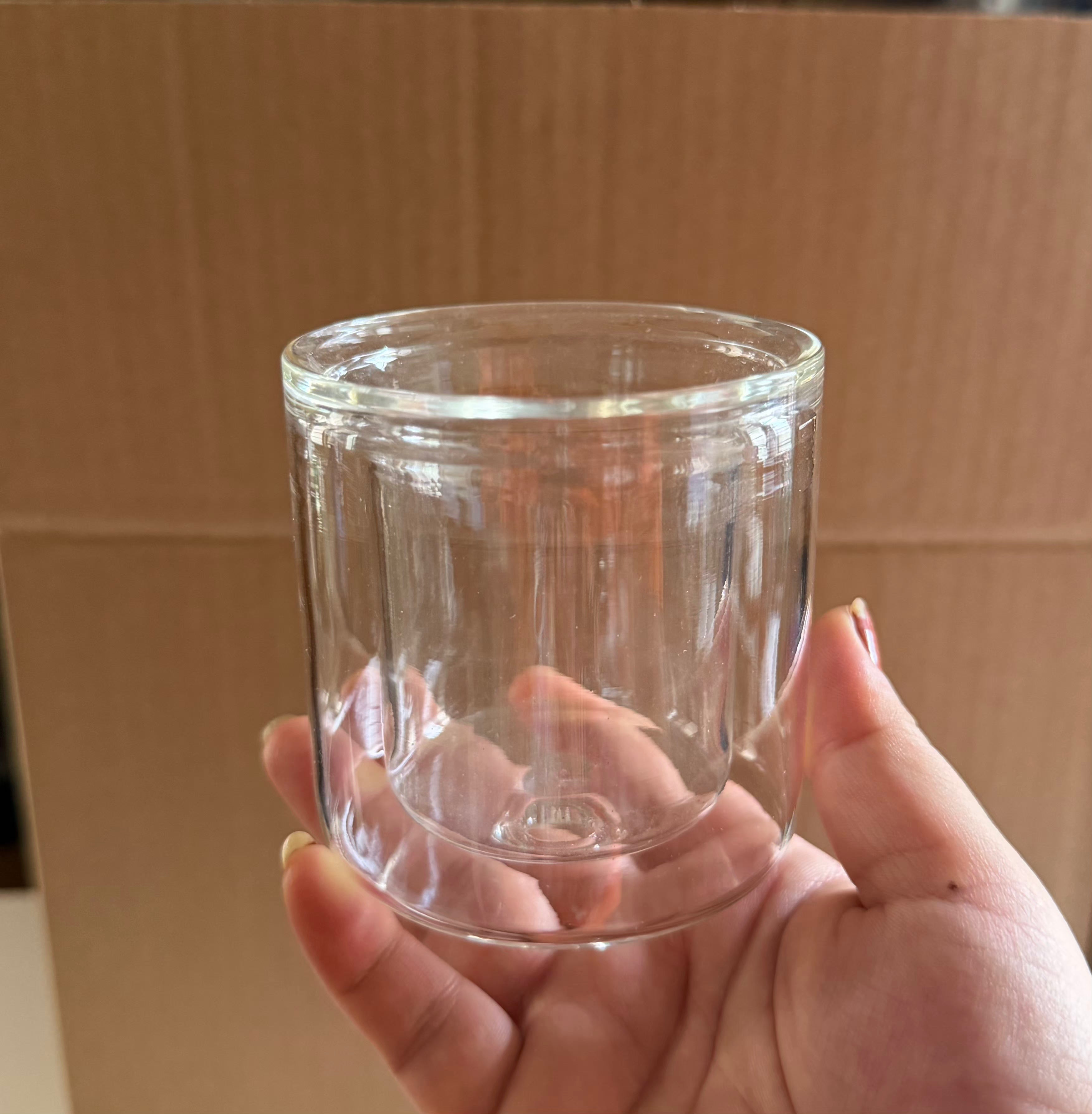 Premium Borosilicate Double-Walled Glass Candle Jar (100ml)