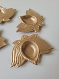 Golden Mini Lotus T-light Metal Urli Containers (1.2")