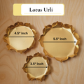 Golden Lotus Metal Urli Candle Container (3.5", 4.5" & 5.5")