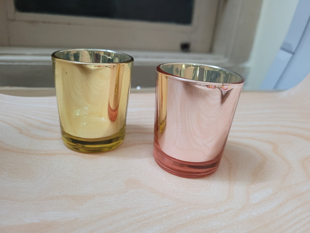 Mercury Finish Glass Candle Shot Jar (2 x 2.2 Inch)