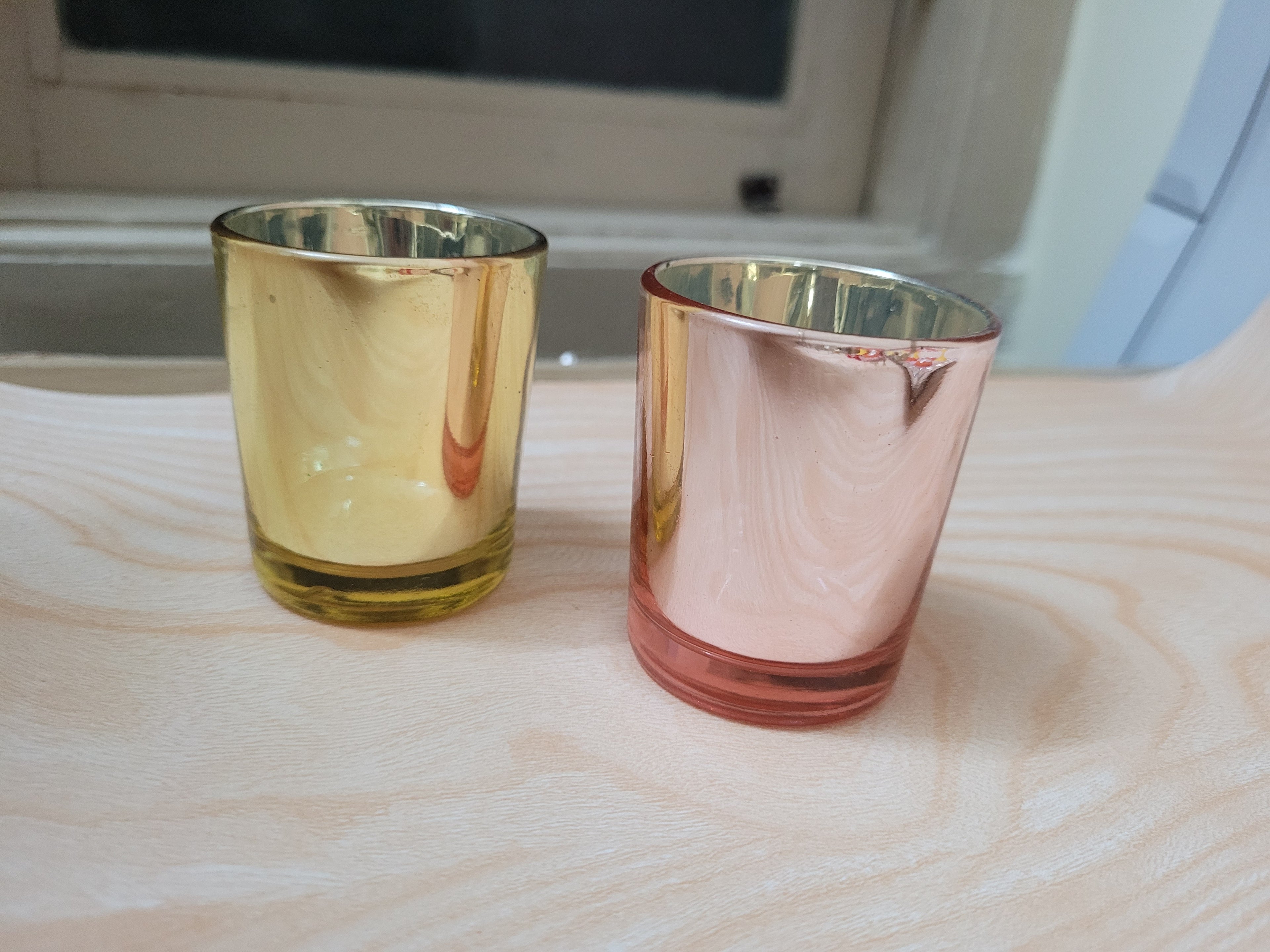 Mercury Finish Glass Candle Shot Jar (2 x 2.2 Inch)