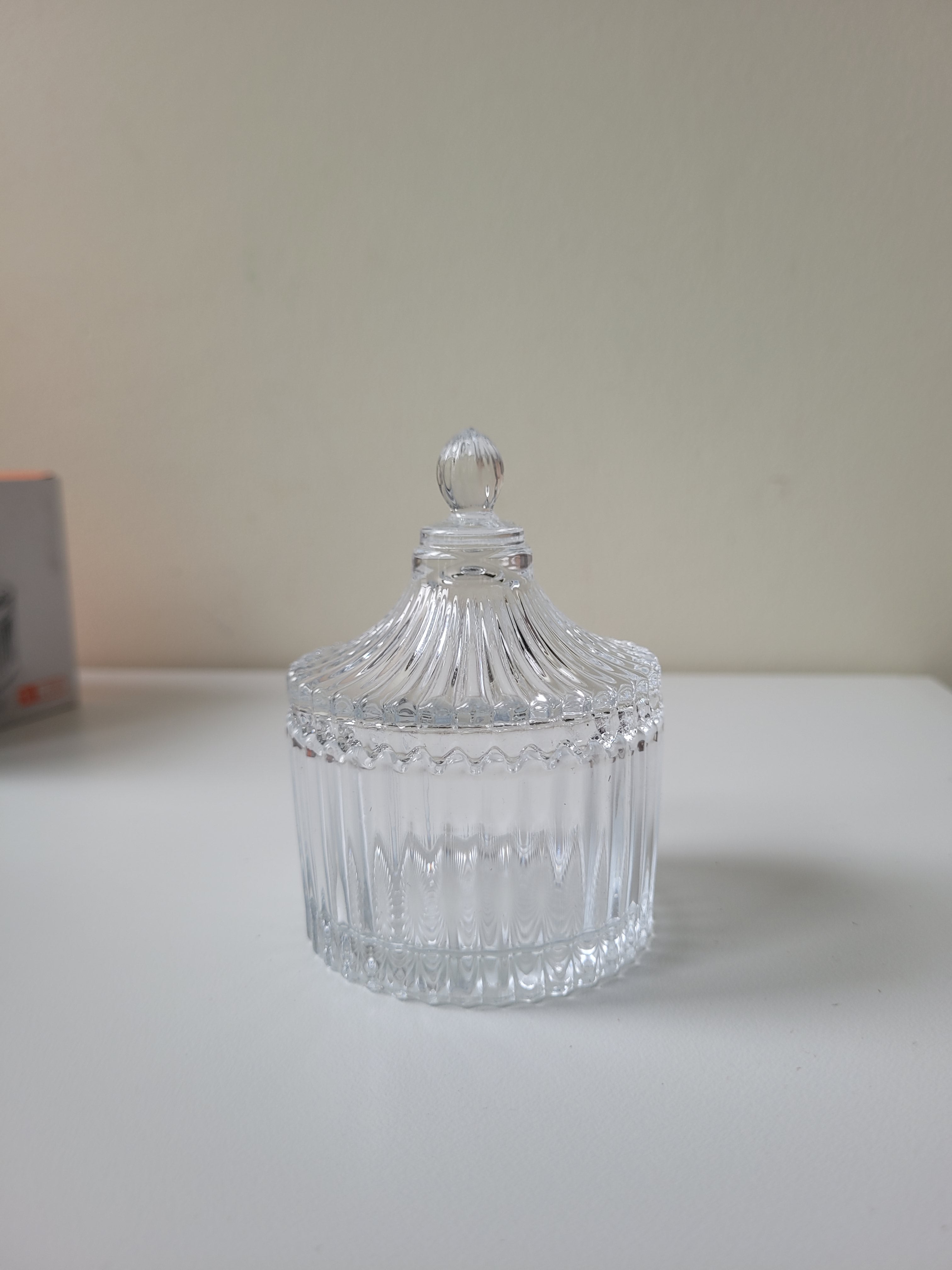 Clear Lining Glass Crown Jar with Lid (100ml)