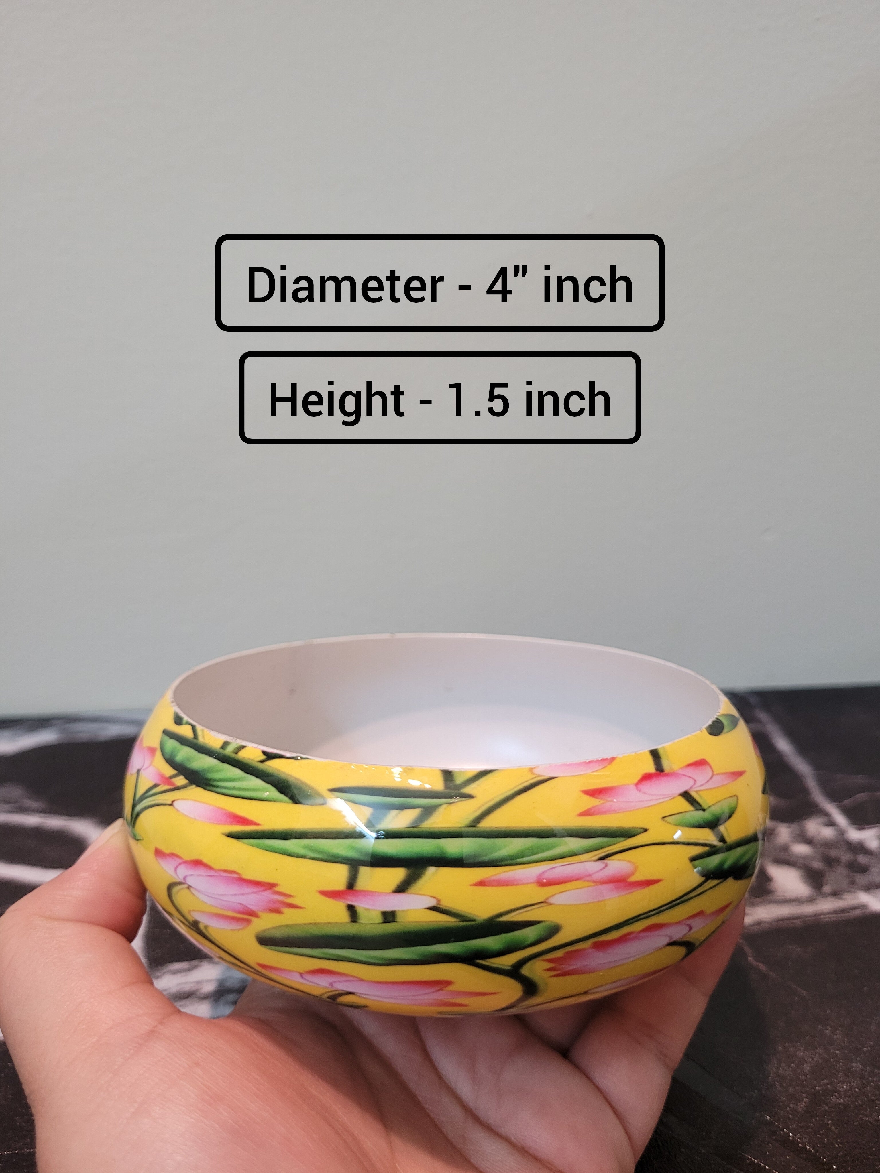 Pichwai Printed Festive Urli Bowl (4" x 1.5")
