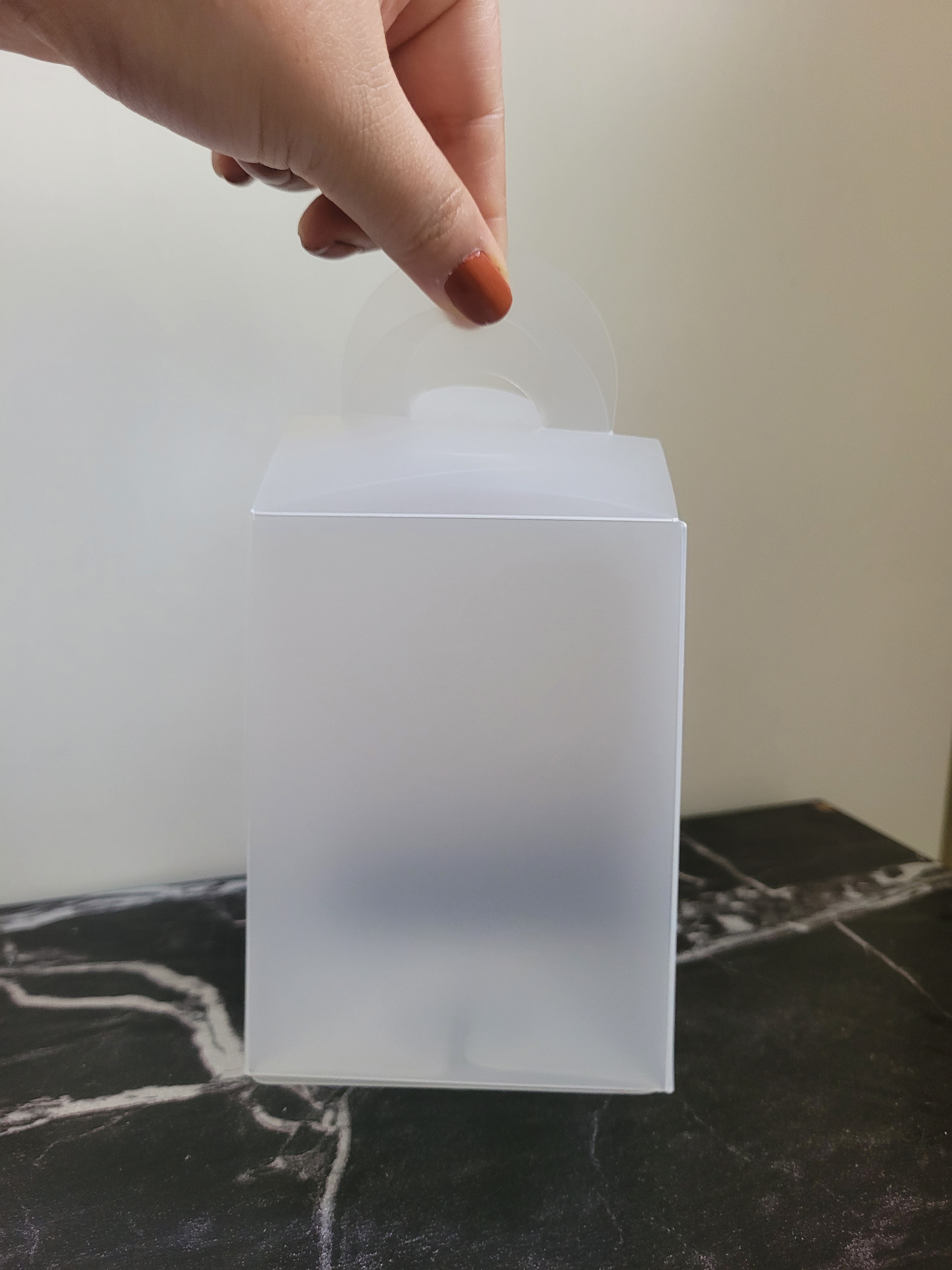 Jar Candle Packaging Box with Handle (3x3x4 Inch)