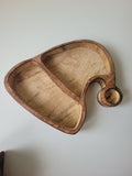 Santa Cap Wooden Bowl 6 Inch